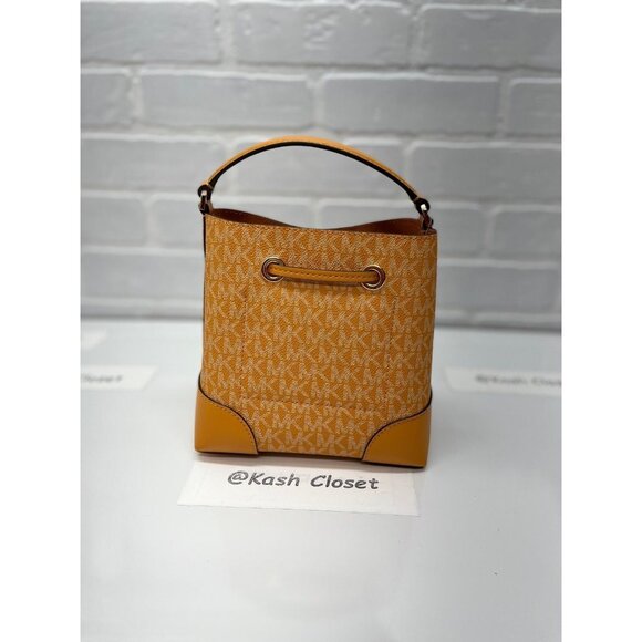 Michael Kors bucket bag mercer small drawstring messenger purse honeycomb multi - Picture 4 of 12